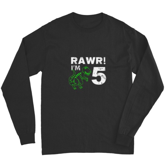 Discover Rawr! Im 5 Dinosaur Birthday Essential Long Sleeves