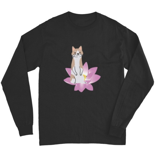 Discover Cat In Lotus Tattoo Long Sleeves