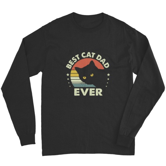 Discover Vintages Best Black Cat Dad Ever  Essential Long Sleeves