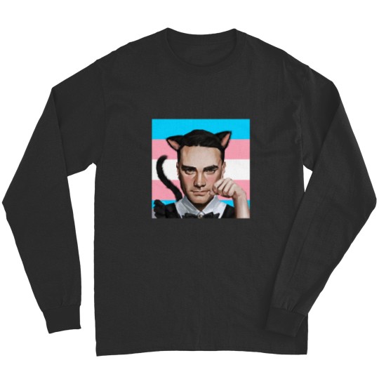 Discover Ben Shapiro Catboy maid Trans pride flag Long Sleeves