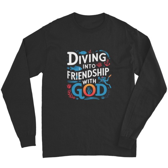 Discover divings Into Friendship God Underwater SCUBAs VBS 2024 Beach Long Sleeves