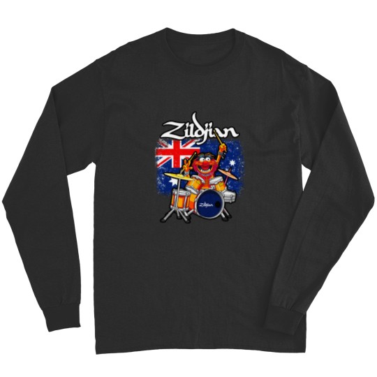 Discover AUSTRALIAN ANIMAL DRUMMER CYMBALS | BAND AND MUSICIAN T-SHIRT Long Sleeves