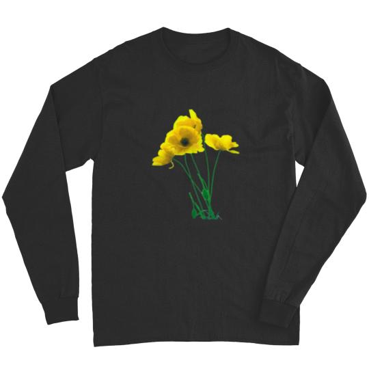 Discover Yellow Californias Poppy Artistic Design Vector Classic Long Sleeves