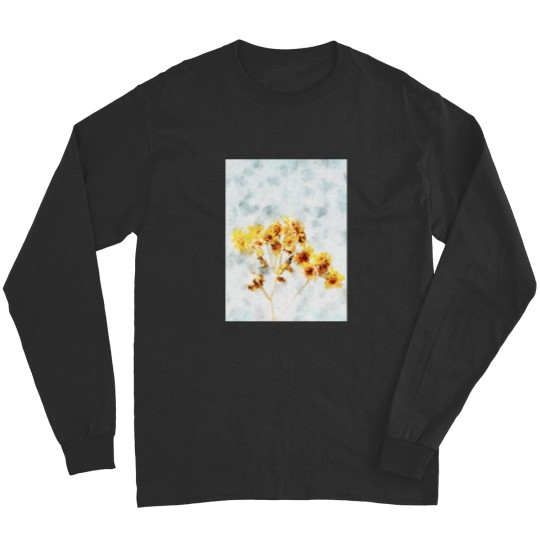 Discover Yellow Flowers Watercolor Long Long Sleeves