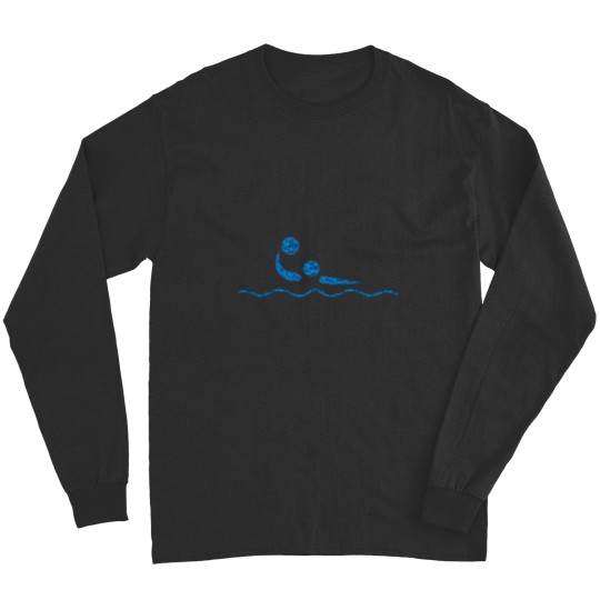 Discover Water Polo Blues (on black) Classic Long Sleeves