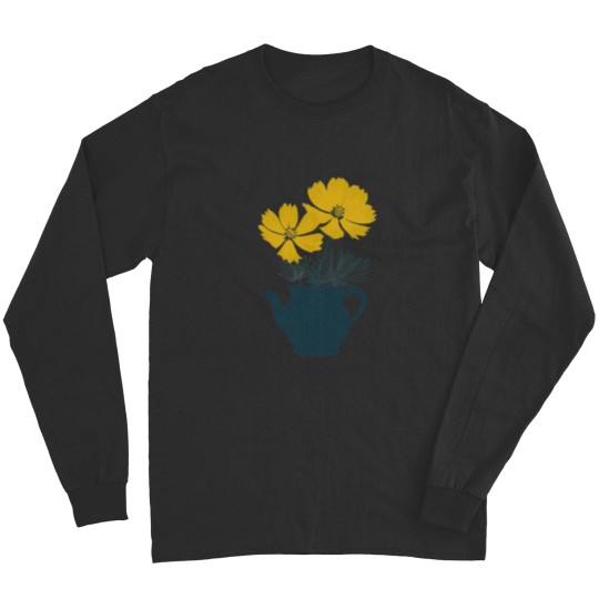 Discover Vintages Yellow Cosmos Flowers Classic Long Sleeves