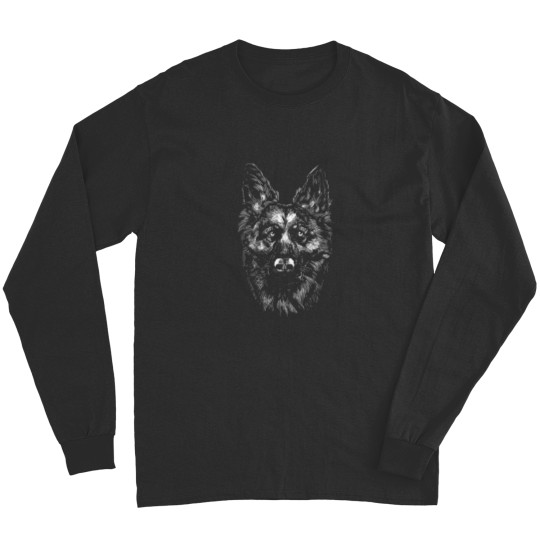 Discover German Shepherd Monochrome Long Sleeves Long Sleeves
