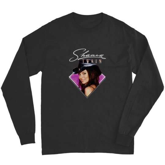 Discover  Shania Twain Purple Photo White Text Long Sleeves