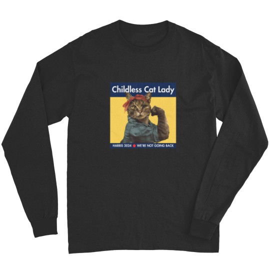 Discover Harris 2024 Long Sleeves | Childless Cat Lady | Kamala Harris Long Sleeves