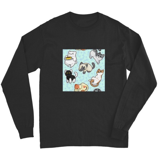 Discover Neko Atsume Pattern 2 Classic Long Sleeves