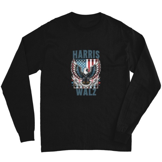 Discover Harris Walz Long Sleeve T Shirts, Kamala Harris Walz 2024 Long Sleeve T Shirts, Madam President Long Sleeve T Shirts