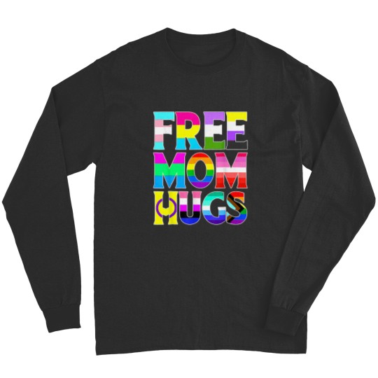 Discover Free Mom Hugs Rainbow Flag LGBTQ Pride Month Cute Trans Long Sleeves
