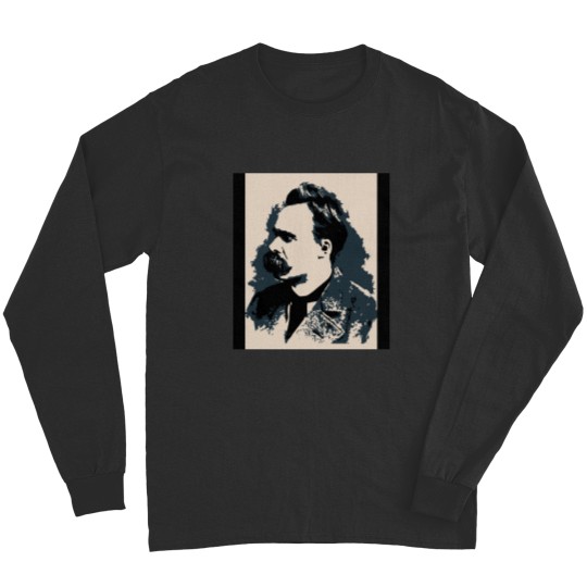 Discover Friedrich Nietzsche portrait vector drawing Long Sleeves