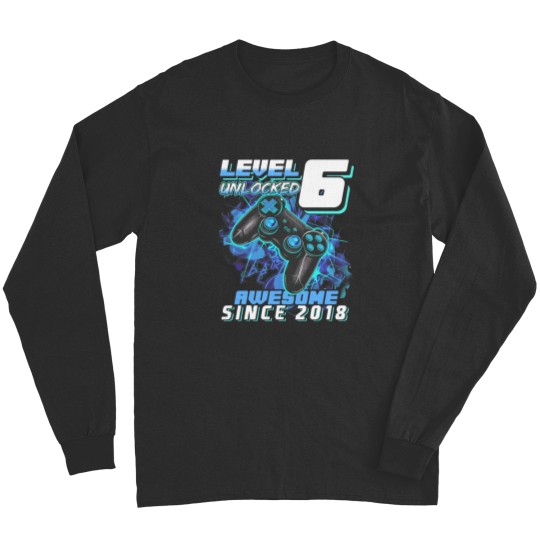 Discover 6th Birthday Gamer 6 Year Old Funny Bday Boy Six Son Long Sleeves