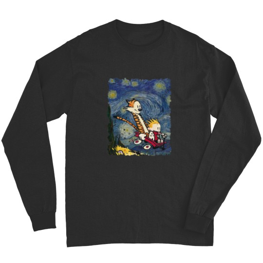 Discover Calvin and Hobbes Graphic Stary Night 1 Long Sleeves