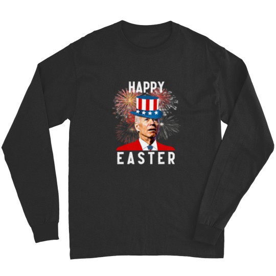 Discover Joe Bidenss Happy Easter For Funny 4th Of July Long Sleeves