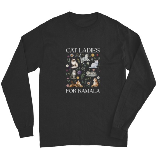 Discover Cat Ladies For Kamala Long Sleeves, Kamala Harris 2024 President Long Sleeves