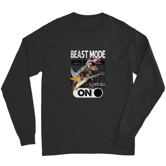 Discover Beast Mode ON Guitarist | Ernie Ball | Funny and Humor Musicians t-shirt Long Sleeves