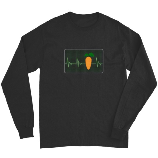 Discover Carrot Hearbeat Cool Carrot Design Long Sleeves
