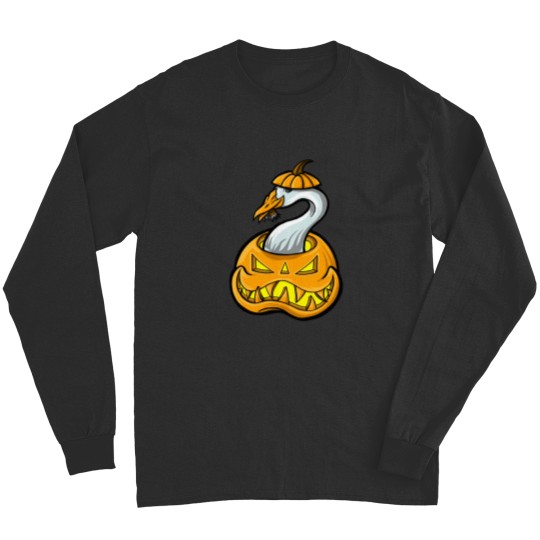 Discover Halloween Goose Stealing Candy Pumpkin Honk Long Sleeves