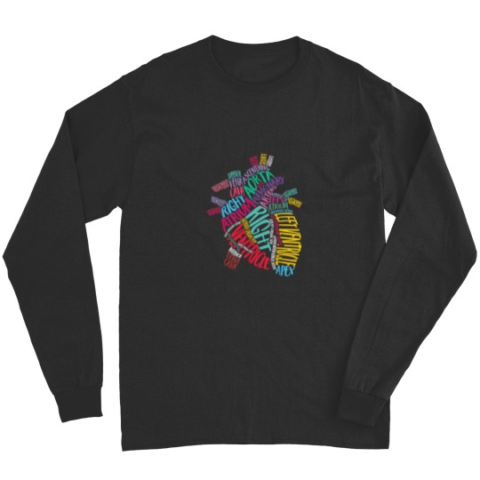 Discover Anatomical Heart Design Cardiac Cardiovascular I Long Sleeves