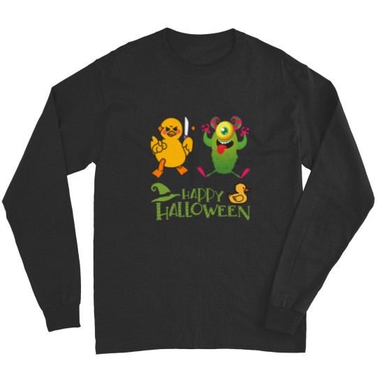 Discover Dreadful Duck of Dooom vs. Enchanted Green Monster Long Sleeves