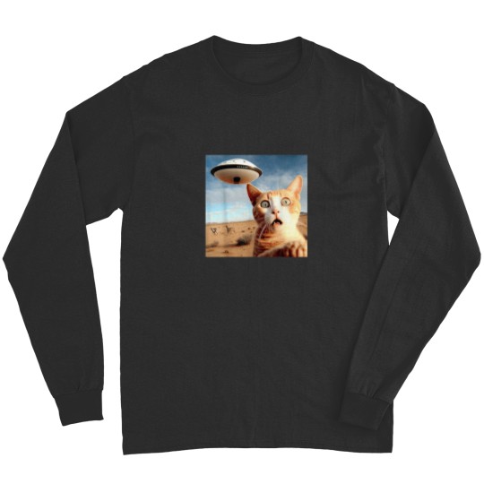 Discover Alien UFO Funny Cat Long Sleeves