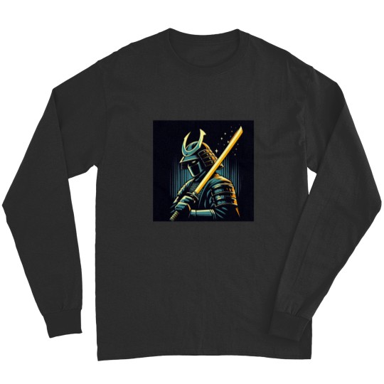 Discover Samurai Warrior Pop Art Style Long Sleeves