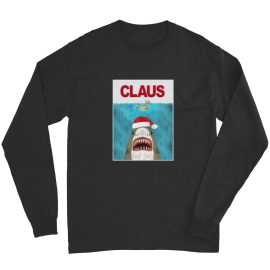 Discover Funny Christmas Santa Claus Shark Reindeer Humor Long Sleeves