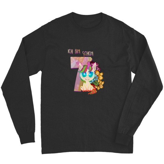 Discover Girls Unicornss 7ss years old 7th birthday gift Long Sleeves