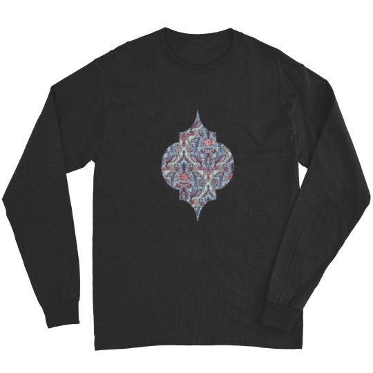 Discover Botanical Moroccan Doodle Pattern In Navy Blue Red  Grey Long Sleeves