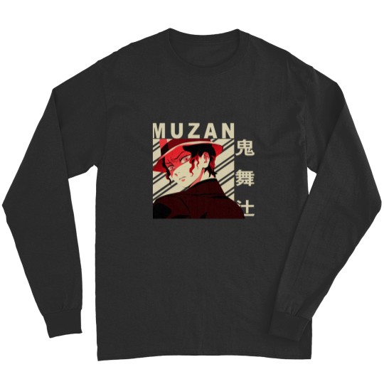 Discover Lucky Think Fast In Every Position Muzan Kibutsuji Vintagess Art Gifts For Fan Long Sleeves