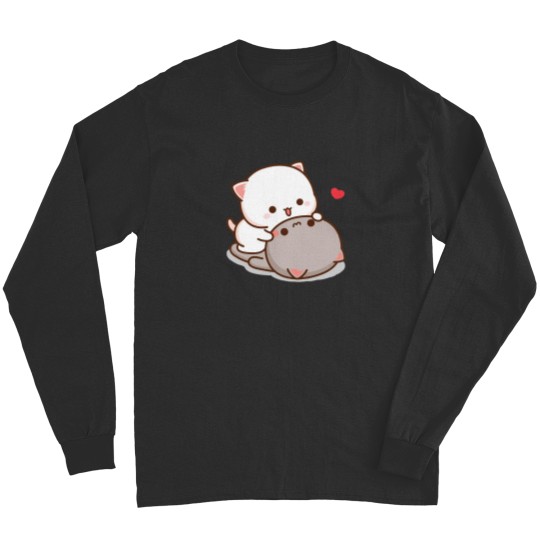 Discover Peach And Goma Mochi Cat Love Classic Long Sleeves