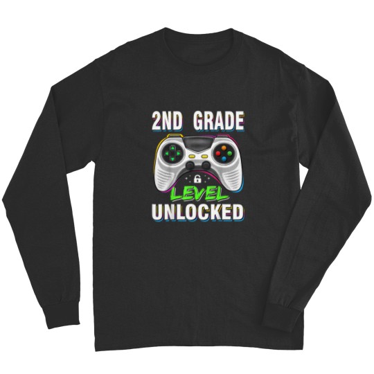 Discover 2Nd Grade Level Unlocked Video Game Back To School Long Sleeves