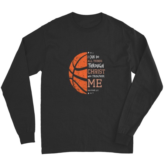 Discover Philippians 4 13 I Can Do All Things Christian Basketball Long Sleeves
