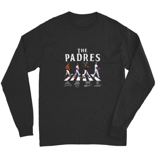 Discover The Padres Walking Abbey Road Signatures Baseball Long Sleeves, Kim Ha-Seong, Manny Machado, FRD Tatis JR.