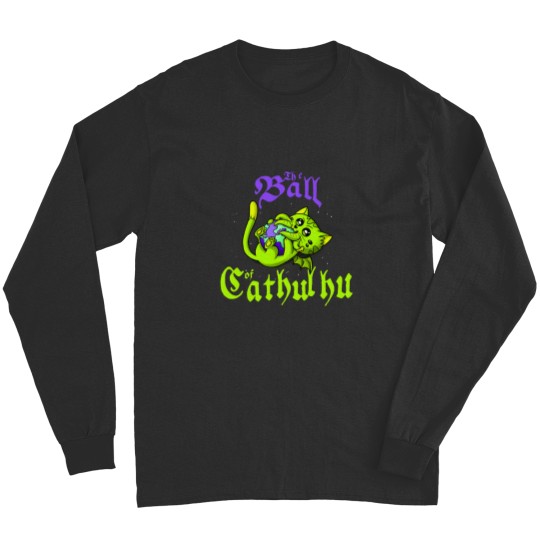 Discover Cute Kawaii Cathulhu Eating the World Cat Cthulhu Necronomicon funny kitty kraken TSh Long Sleeves