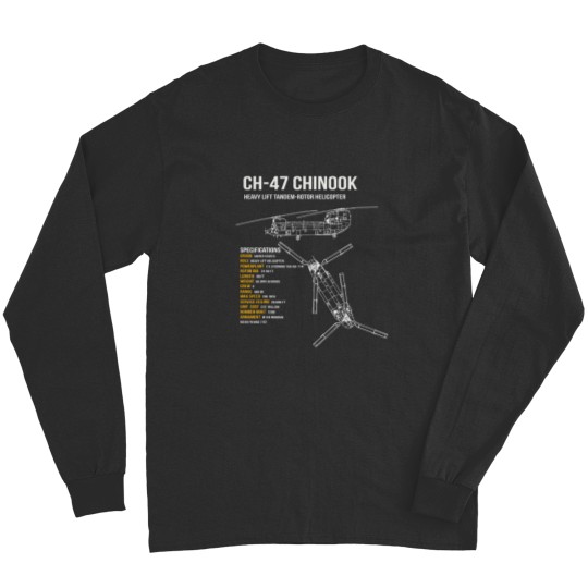 Discover CH47 Chinook Helicopter Long Sleeves