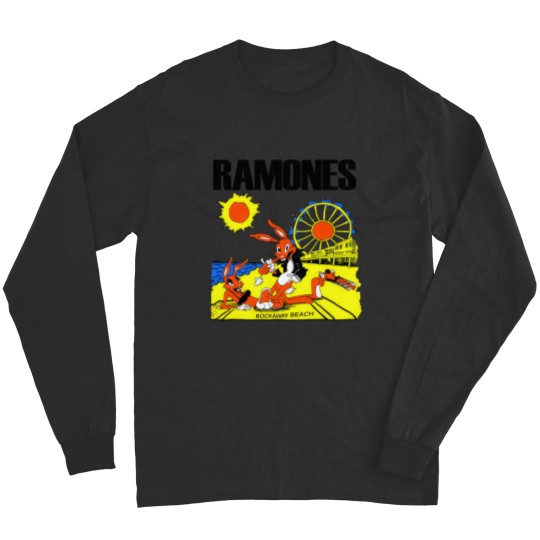 Discover Vintage 1988 Ramones Rockaway Beach Shirt, Ramones Rock Band Long Sleeves