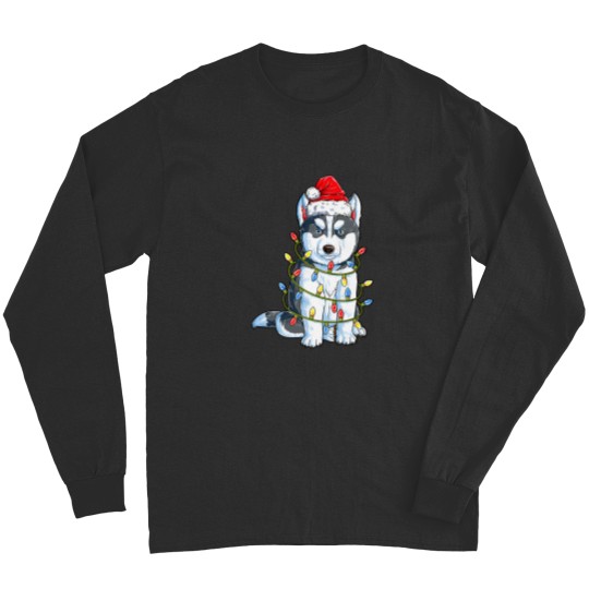 Discover Siberian Husky Santa Christmas Tree Long Sleeves