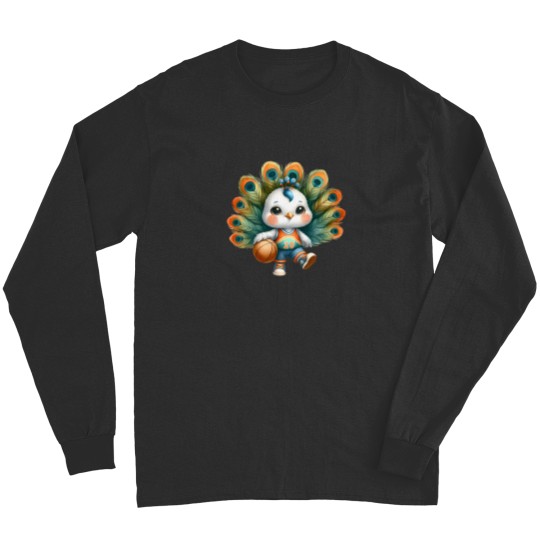 Discover Cute Peacock Basket Ball Player Long Sleeves