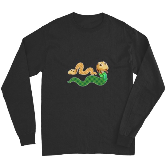 Discover Drawing of Snakes with Clothes for Snakes lovers Long Sleeves