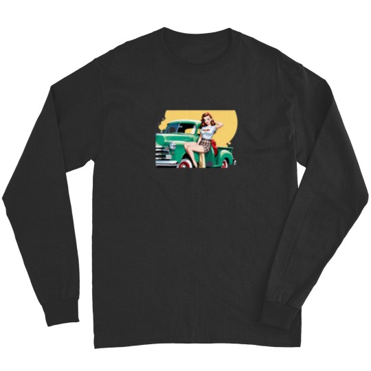 Discover Pin-Up Girl  Pick-Up Vintage Green Long Sleeves