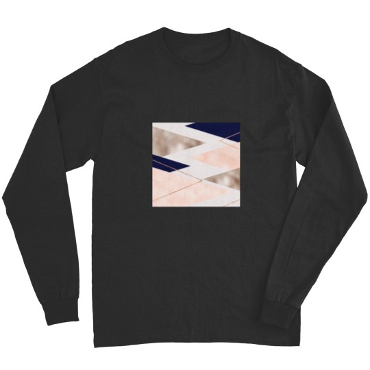 Discover Rose gold french navy geometric Long Sleeves