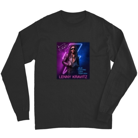 Discover Lenny Kravitz Electric Blue Light Tour 2024 Signature Unisex Long Sleeves All Size