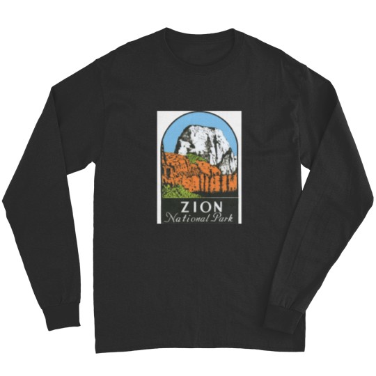 Discover Zion National Park Utah UT State Vintage Travel Decal Long Sleeves