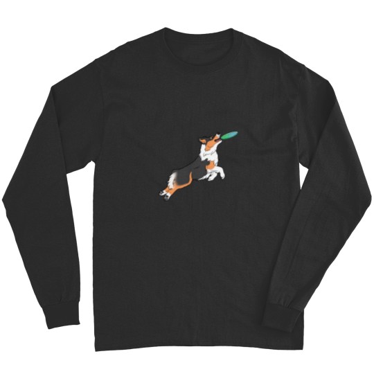 Discover Black Tri Australian Shepherd Catching Disc Long Sleeves