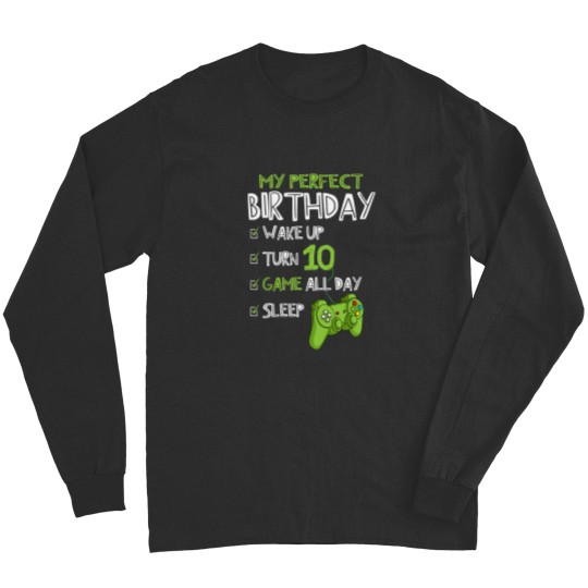 Discover 10th Birthday Gaming 10 Years Old Perfect Gamer Gift Boys Long Sleeves