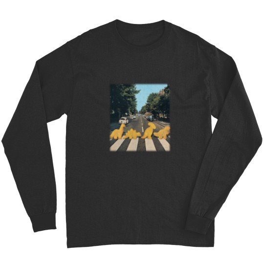 Discover Dinosaur chicken nuggets nuggie road Long Sleeves