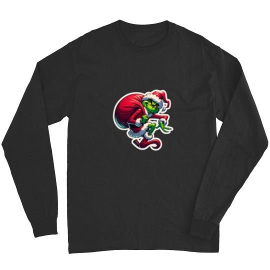 Discover Cute Funny Character Christmas Long Sleeve Shirt - Fun Xmas Design